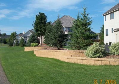 Residential garden landscaping by Greenside Inc in Savage, MN.