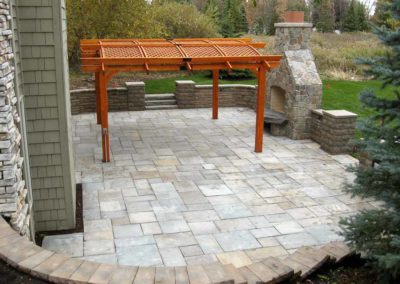 Gazebo and patio hardscaping by Greenside Inc in Savage, MN.