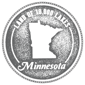 Minnesota Land of 10,000 Lakes emblem by Greenside Inc in Savage, MN.